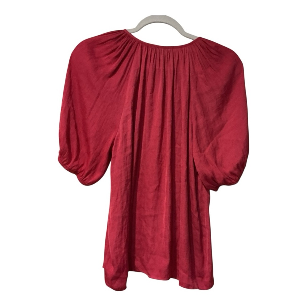 Rachel Rachel Roy Pink Puff Sleeve Blouse Women’s Size L. AA24 - Picture 2 of 5